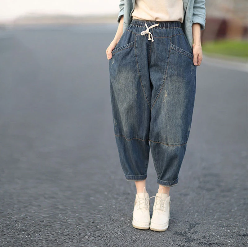 NINI WONDERLAND осенние джинсовые штаны женские повседневные джинсовые брюки женские винтажные ковбойские штаны с эластичной талией весенняя одежда