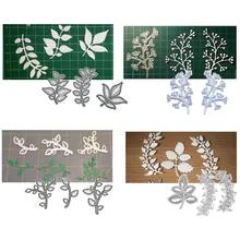 Green Leaves Metal Cutting Dies Stencils For DIY Scrapbooking Photo Album Die Cuts Decorative Embossing Paper Cards Crafts Tools