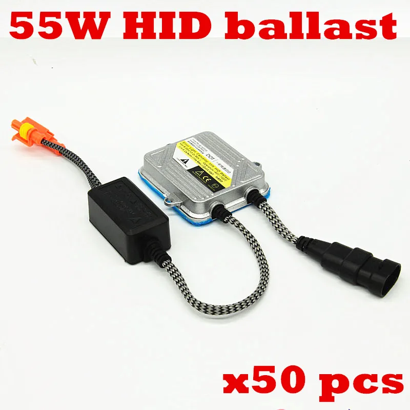 

DHL UPS FEDEX FREE shipping 50pcs 12v 55w hid xenon slim ballast digital hid lamp h4 h7 h11 9005 adapter