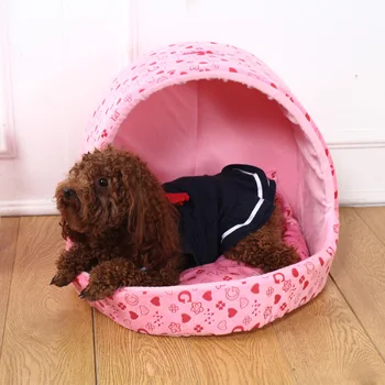 

Soft Warm Puppy Pet Bed Sofa Cushion Lace oval kennel Pad Christmas Gift Home Use B208