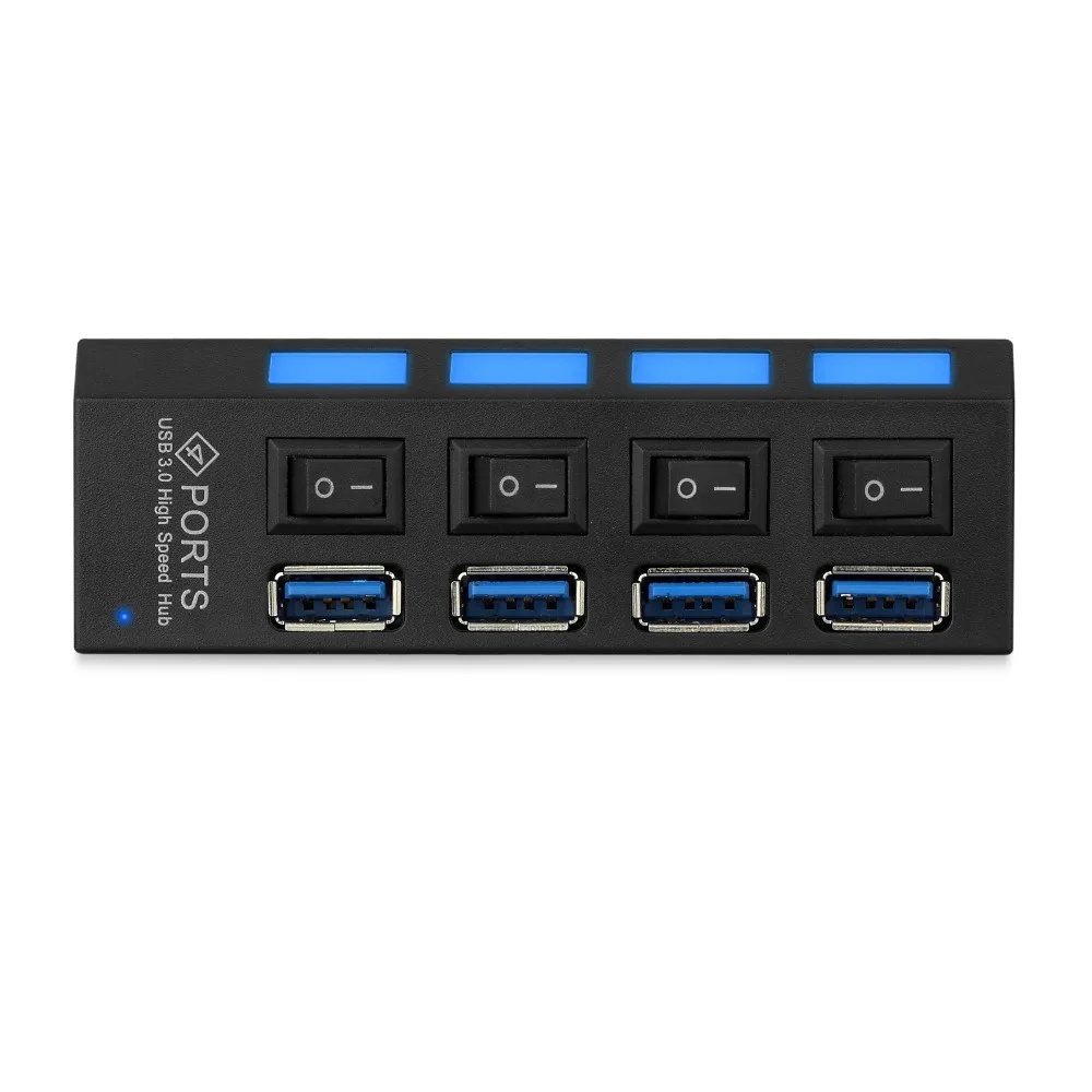 Proster 4 порта USB 3,0 концентратор 5 Гбит/с коммутатор для ноутбука портативный адаптер кабель и переключатель 900mA автобус-usb-адаптер питания