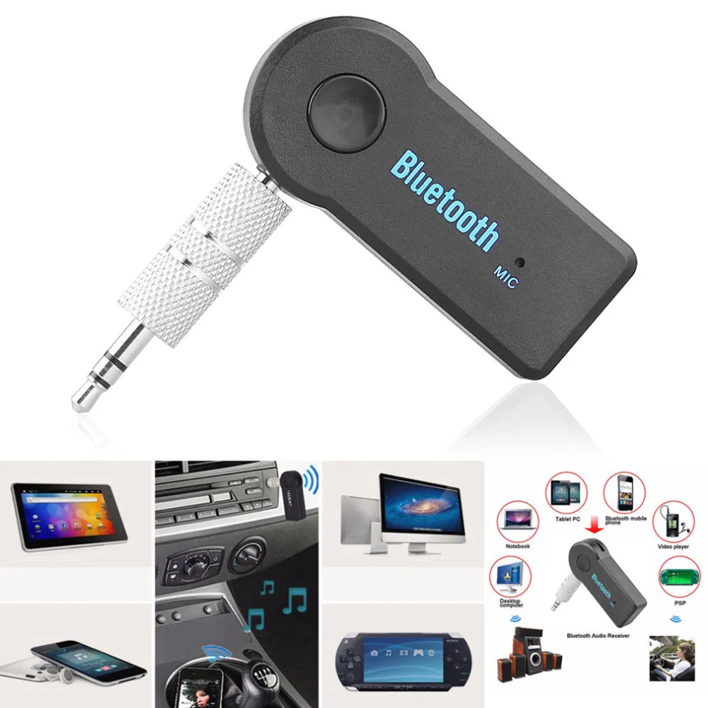

Hands-Free Wireless 4.1 Bluetooth Audio Music Receiver Adapter 3.5mm Stereo A2DP Car Kit For Music Streaming Sound System