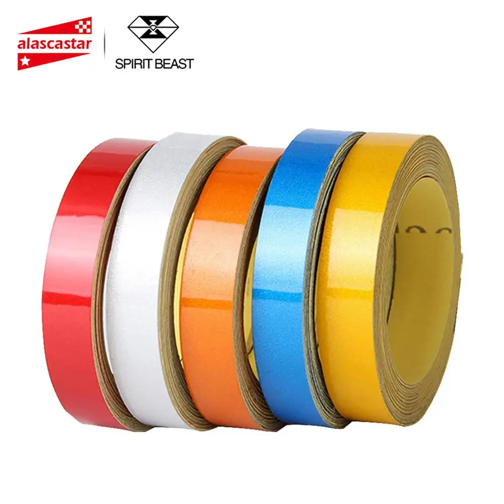 

New Universal Fluorescent Motorcycle Reflective Stickers Strips Car Safety Warning Reflective Tape Wheel Decoration Decal 5mx1cm