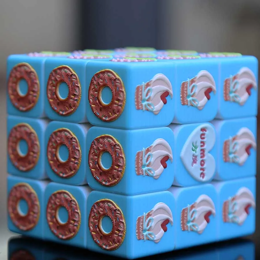 3D Embossed Cube 3x3x3 Cute Ice Cream Fruit Pattern Blind Magic Cube Cubo Magico Education Toy Children