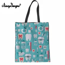 NoisyDesigns, женские льняные сумки для супермаркета, сумки для покупок, забавные сумки для стоматолога, оборудование с принтом, повседневные Эко сумки, многоразовые дорожные пляжные сумки