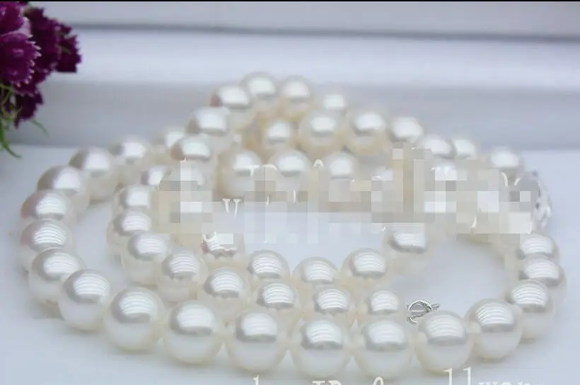 

Free Shipping >>>>>PERFECT 18" AAA++ 8-9MM WHITE AKOYA PEARL NECKLACE SET 14KT