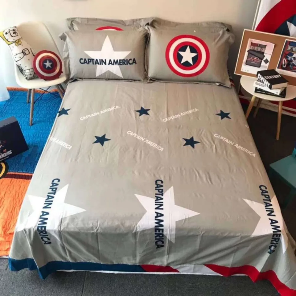 100 Cotton Anime Super Hero Spiderman Batman Bedding Sets With Pilloccase Bed Sheet Duvet Cover Kids Room Dormitory Bed Sets Aliexpress - kids roblox boys girl duvet cover batman bedding set