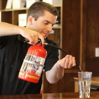 

1set Fire Extinguisher Shape Water Beer Dispenser Alcohol Liquid Soft Drink Beverage Dispenser Machine Water Bottles Bar Tools