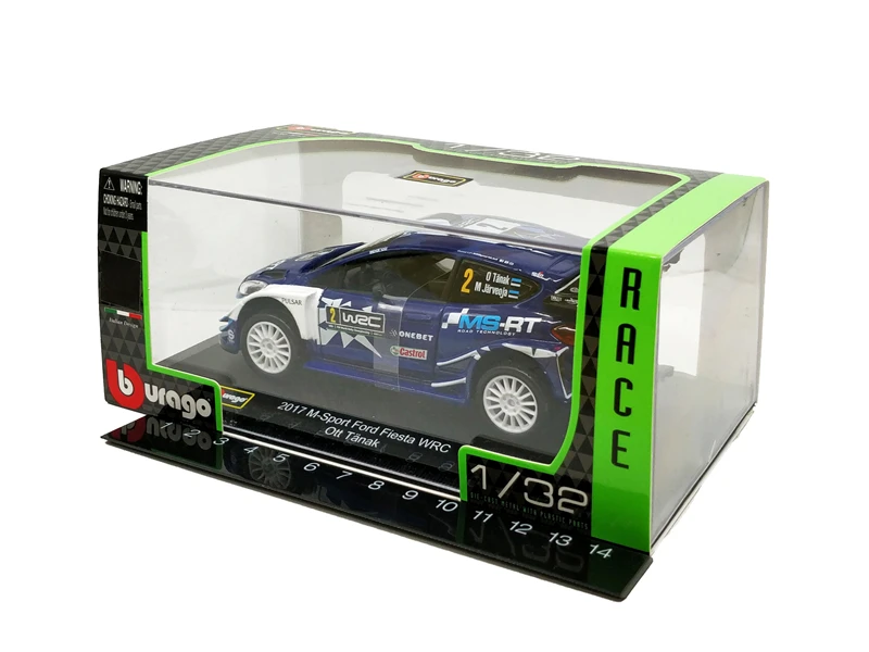 Bburago 1:32 Redbull M-Sport Ford Fiesta WRC литая модель автомобиля Миниатюрный гоночный автомобиль