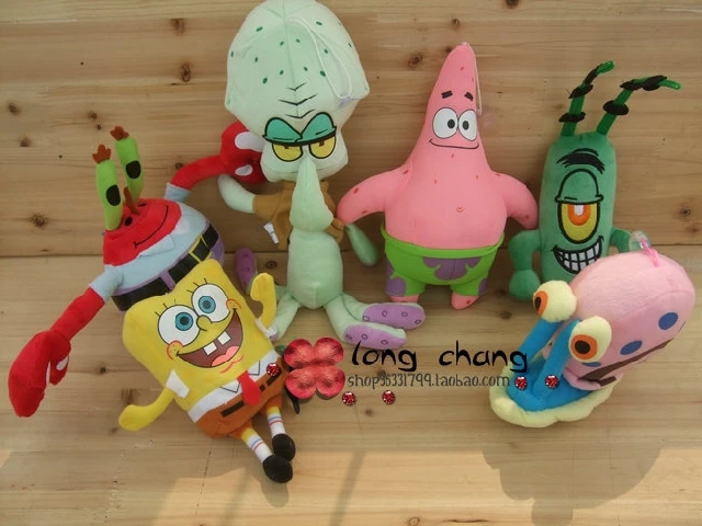 手数料無料プロモーション スポンジボブパトリックスター Squidward Mr Crab プランクトン アニメーション ぬいぐるみ人形の子クリスマス おもちゃ ギフト Gift For 10 Years Old Gift Certificate Design Freegift Plastic Aliexpress