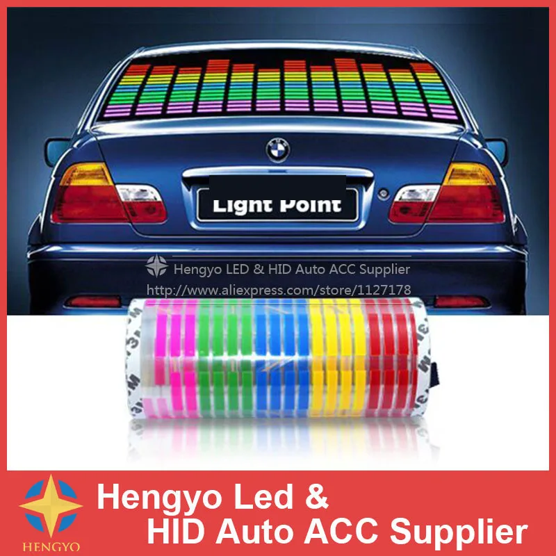45*11CM Car Music Rhythm Light Flash Car Sticker Music ...
