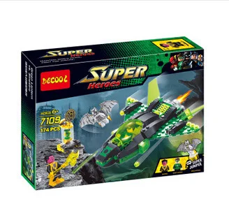 

DECOOL 7109"Superhero suit. The green lantern vs. senitos."174 pcs Legoings 3D DIY Figures toys for children