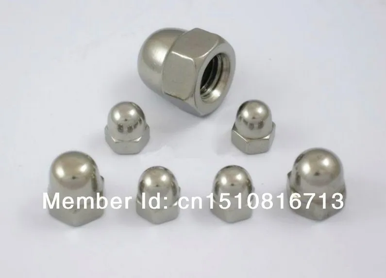 M3 M4 M5 M6 M8 M10 M12 M20 Brass Hex Dome Nuts Acorn Cap Nuts For Bolts Screws 2Pcs, M6 x 1mm Pitch
