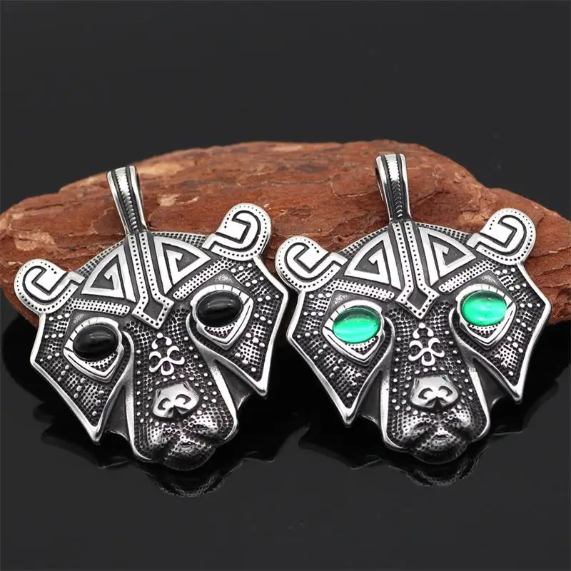 Скандинавский Викинг, ожерелье с подвеской в виде головы медведя, мужское модное ожерелье, серебро, ювелирные изделия викинга
