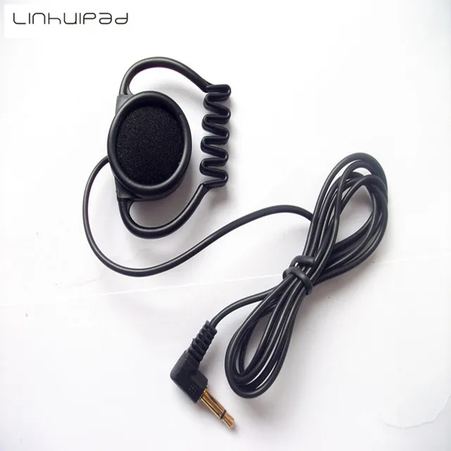 3.5mm Wired Headset Economical Mono soft rubber Hook Earphones For