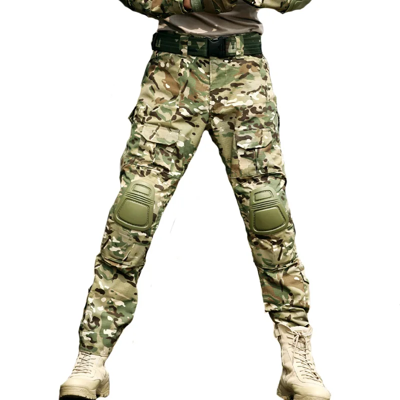 

Tactical Pants Military Style Clothing Army Camouflage Cargo Pantalon SWAT Work Frog Pants Men Airsoft Combat Trouser Knee Pad
