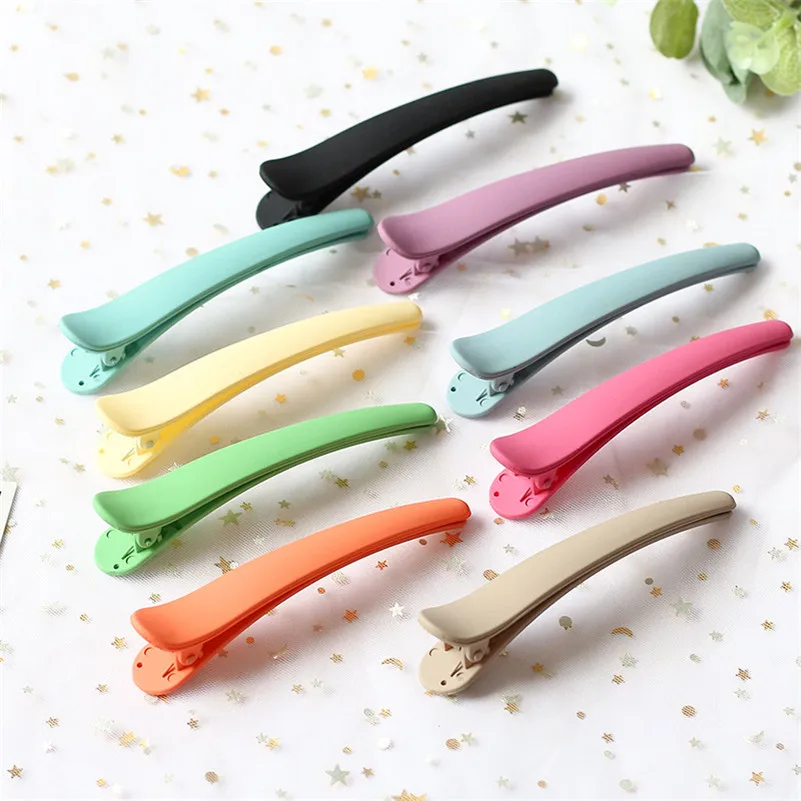 

Acrylic Frosted Hair Clips for Women Hairdressing Salon Tool Plastic Barrette Hairclip Candy Color Braiding Hair Pin Accessories