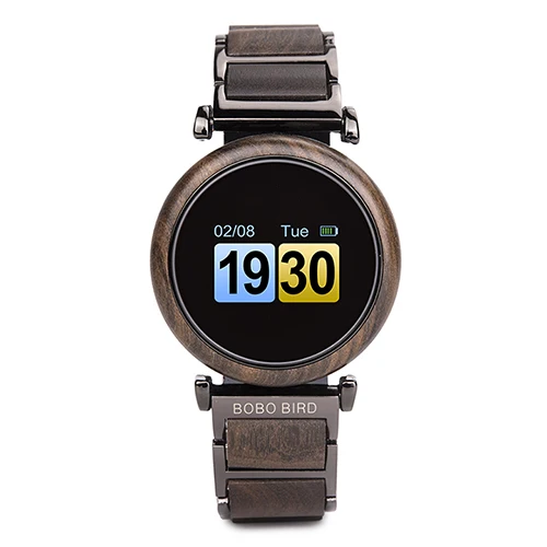 BOBO BIRD сенсорный экран электронные Move мужские часы деревянные Роскошные наручные часы мужские умные часы Relogio Masculino J-R27 - Цвет: R27-1