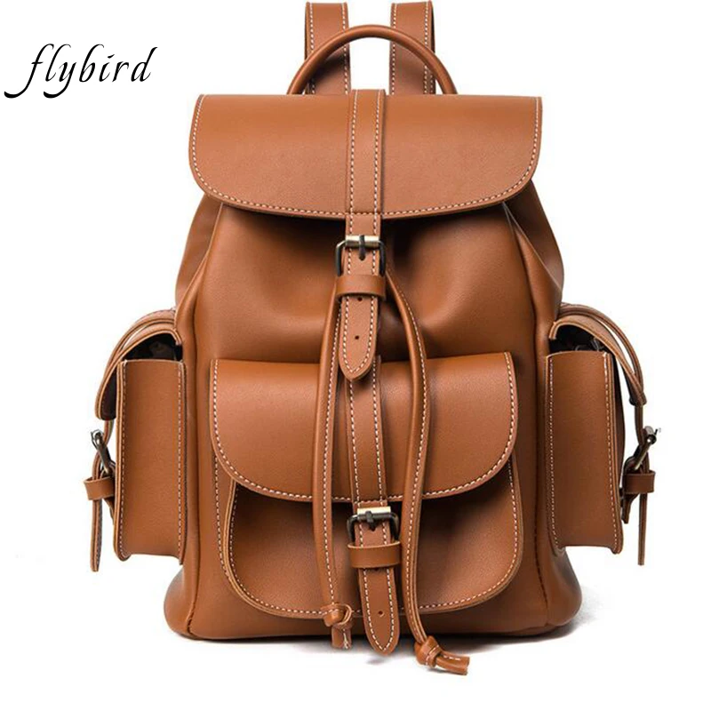 FLYBIRD Famous Brand Rucksack Women 4 Colors Fashion PU Backpack Famale
