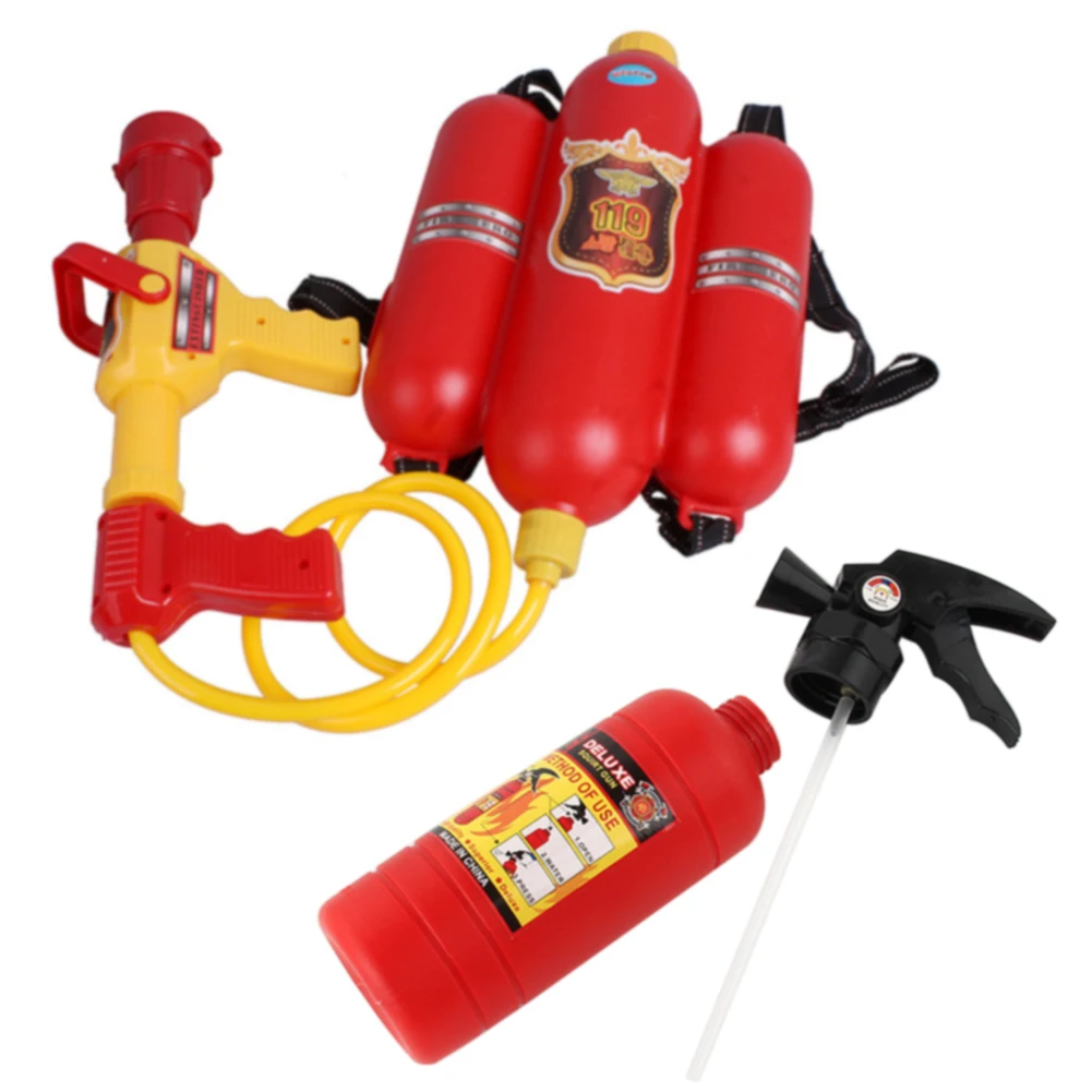 Водная Пушка летняя детская Подарочная бутафория пляжная Детская уличная игрушка-Пожарник прочный красный опрыскиватель пластиковая белка