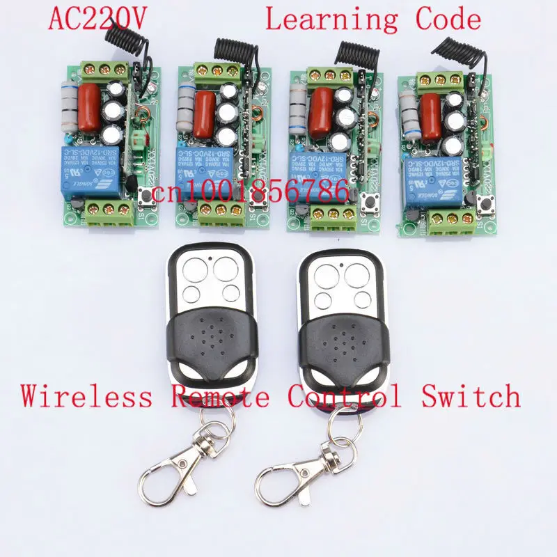 

FreeShipping AC220V 1CH 10A 1000W RF Wireless Push Remote Control Light Switch System Toggle Momentary Latched