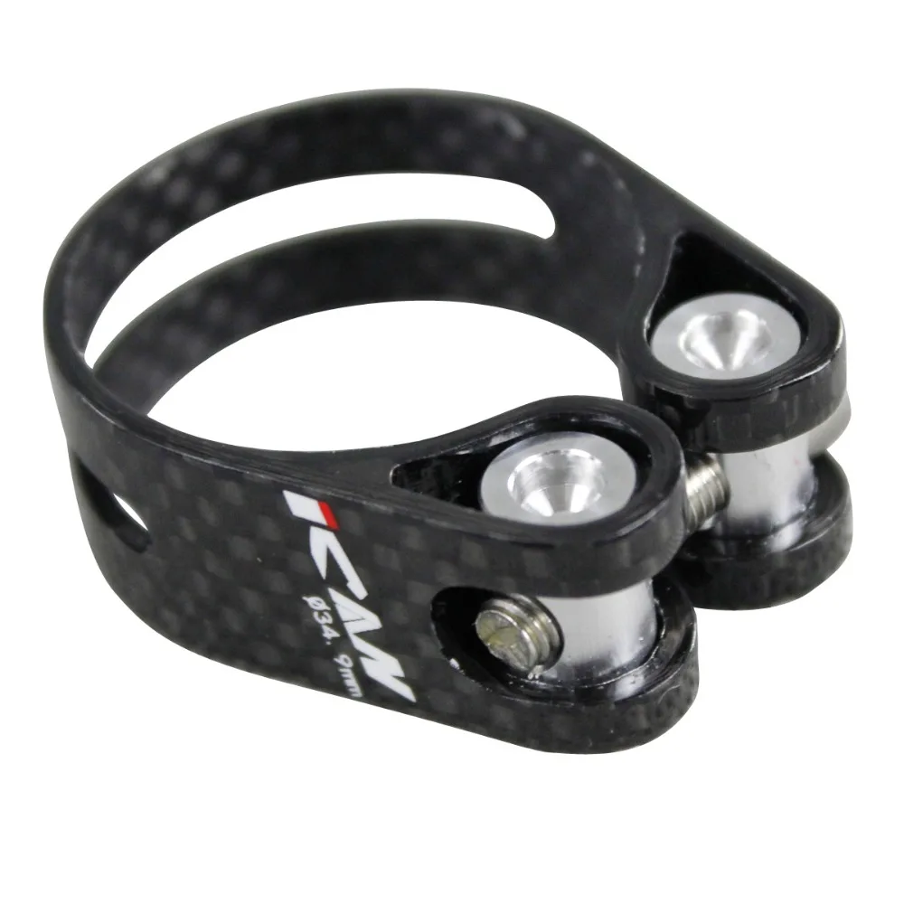 

ICAN super light seat post clamp High Quality Clamp for 31.6mm bike Seat Post Clamp 3K Carbon Fiber CSC01-SL-34.9 31.8