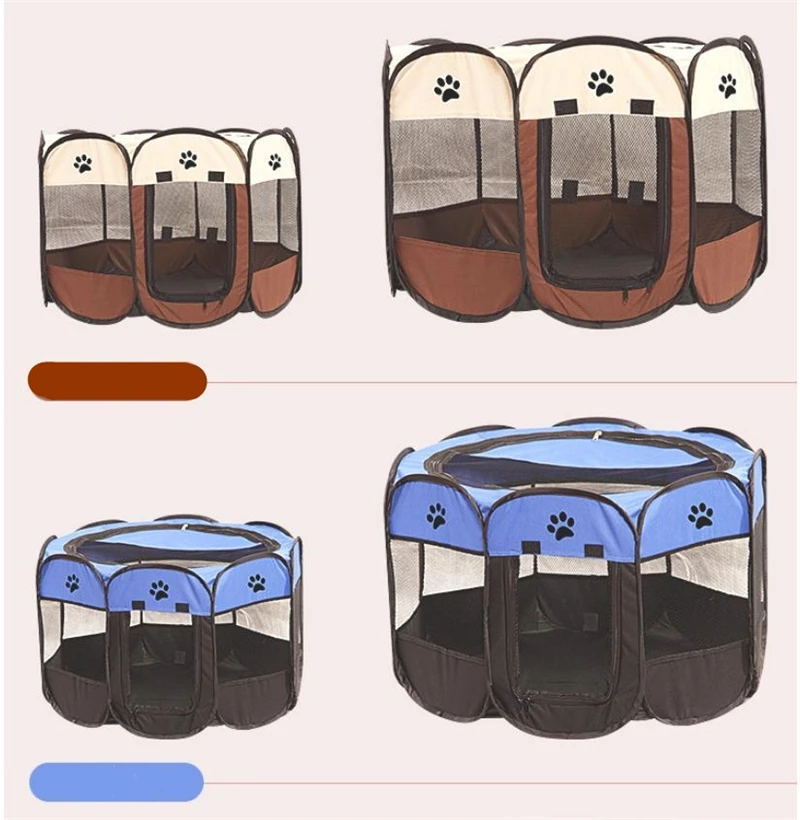 Портативный Открытый Крытый питомники заборы для домашних животных палатки дома складной детский манеж Крытый клетка для щенков ящик для доставки для маленьких собак