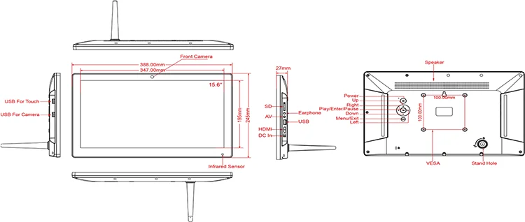 15.6 touch screen product chart