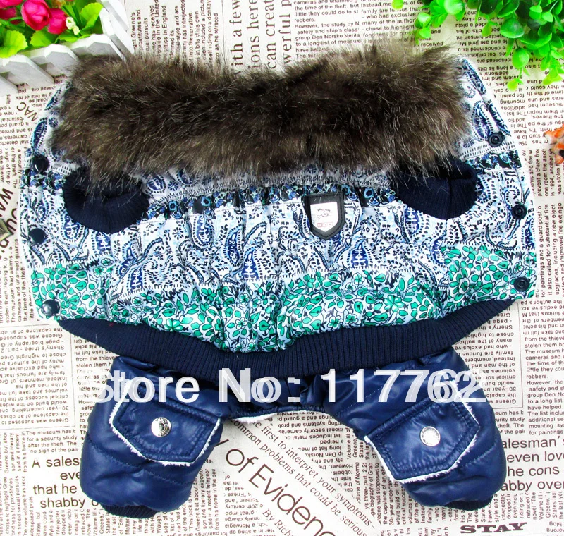 

New Arrival Light Blue Fashion Picture Printing Pet Dogs Winter Coat Free Shipping Dogs Clothes new clothing for dog