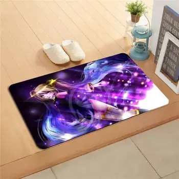 

W530L34 Custom hatsune miku Watercolor Painting Doormat Home Decor Door mat Floor Mat Bath Mats foot pad #F31