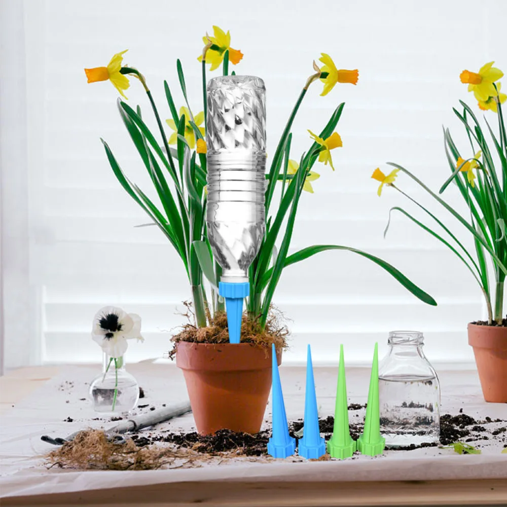 

4 pieces/Lot Automatic Watering Device Adjustable Water Flow Seepage Water Dripper with Switch Control Valve for Home, Garden