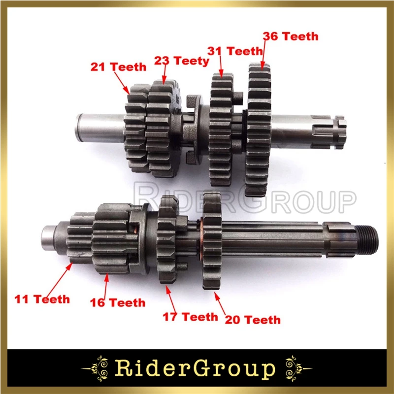 Китайский YX140 YX150 YX160 коробка передач главный Счетчик вал для YX 140cc 150cc 160cc двигателя питбайк мотокросс