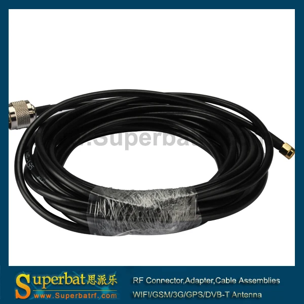 

Superbat RF Coax cable 10ft N male plug to RP-SMA male plug(female pin) Jumper Pigtail Cable RG58 3m for wifi antenna