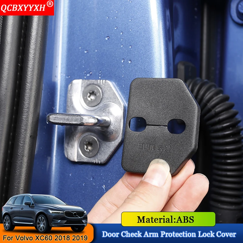 

QCBXYYXH Car-styling Car Door Lock Protective Covers Door Check Arm Protector Decoration Accessories For Volvo XC60 2018 2019