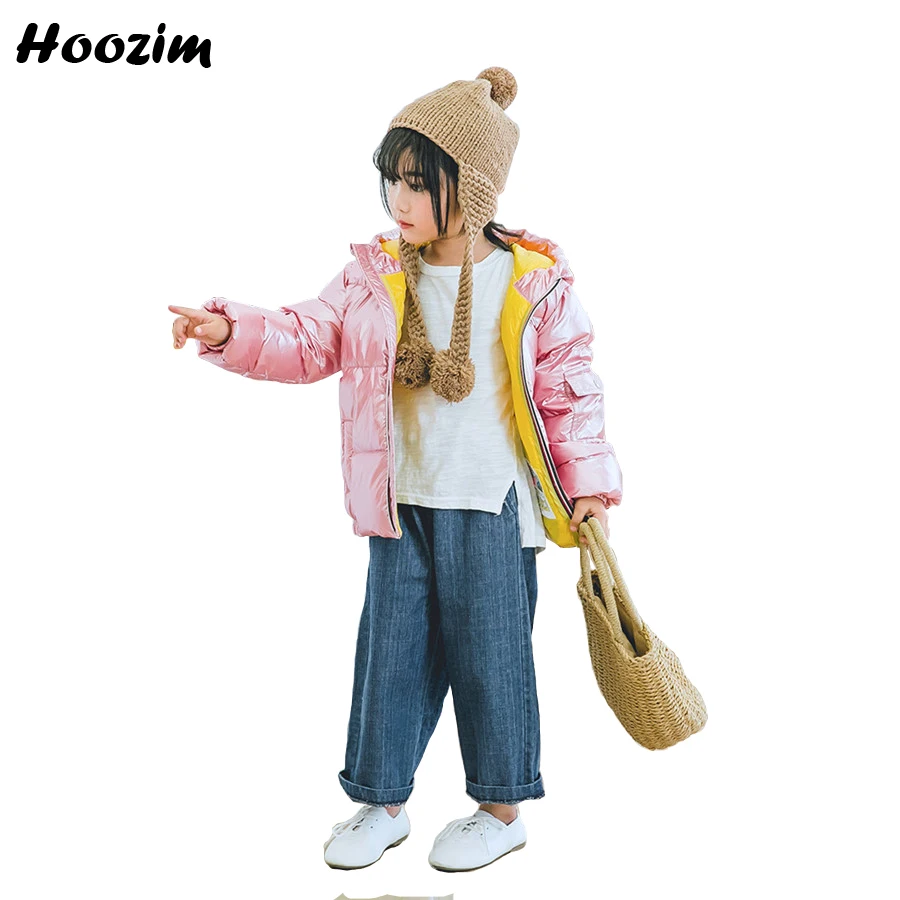 

2018 Winter Jacket For Girls 3 4 5 6 7 Years Fashion Cotton Parka Kids Autumn Gold Jacket For Boy Casual Pink Warm Coat Children