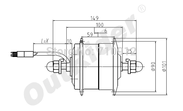 Outrider Super Mini Hall DC мотор 36 в 250 Вт передний дисковый тормоз электрический велосипед