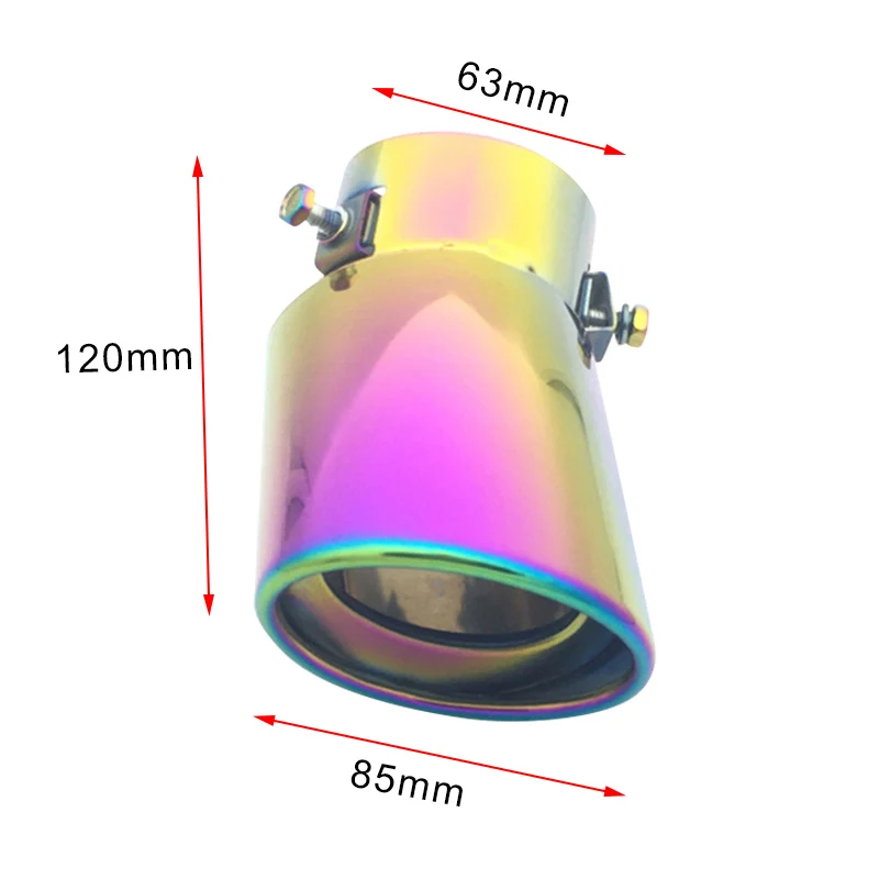 Универсальный Автомобильный задний выхлопной трубы глушитель наконечник из нержавеющей стали автомобильный глушитель наконечник Авто выхлопной трубы гибкий аксессуар для замены