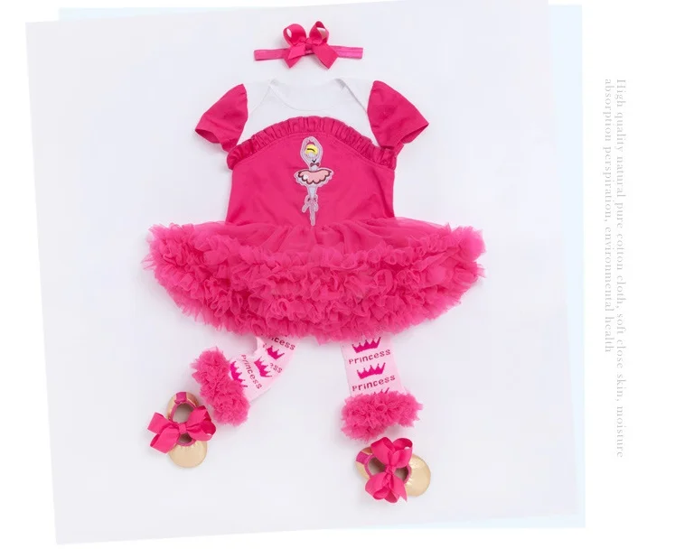 

DollMai silicone reborn babies girls dolls clothes high quality cotton red clothing puff dress suit for 50-55cm baby dolls gifts