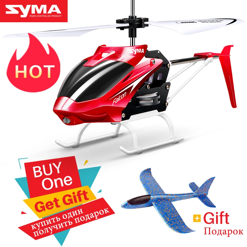 Syma Officielles W25 hélicoptère rc 2 CH 2 Canal Mini drone rc Avec Gyro Accident Résistant jouets rc Pour Garçon Enfants Cadeau Rouge jaune