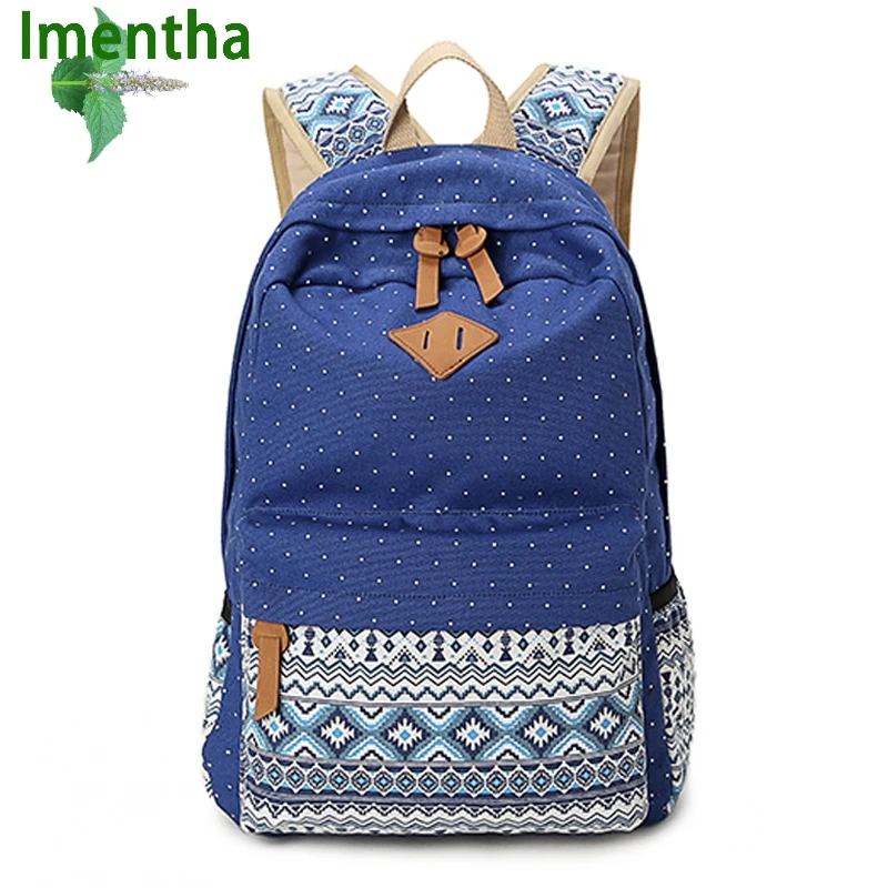 

new fresh mood style , factory sale young women ladies School Backpack printing school bags for teenage girls