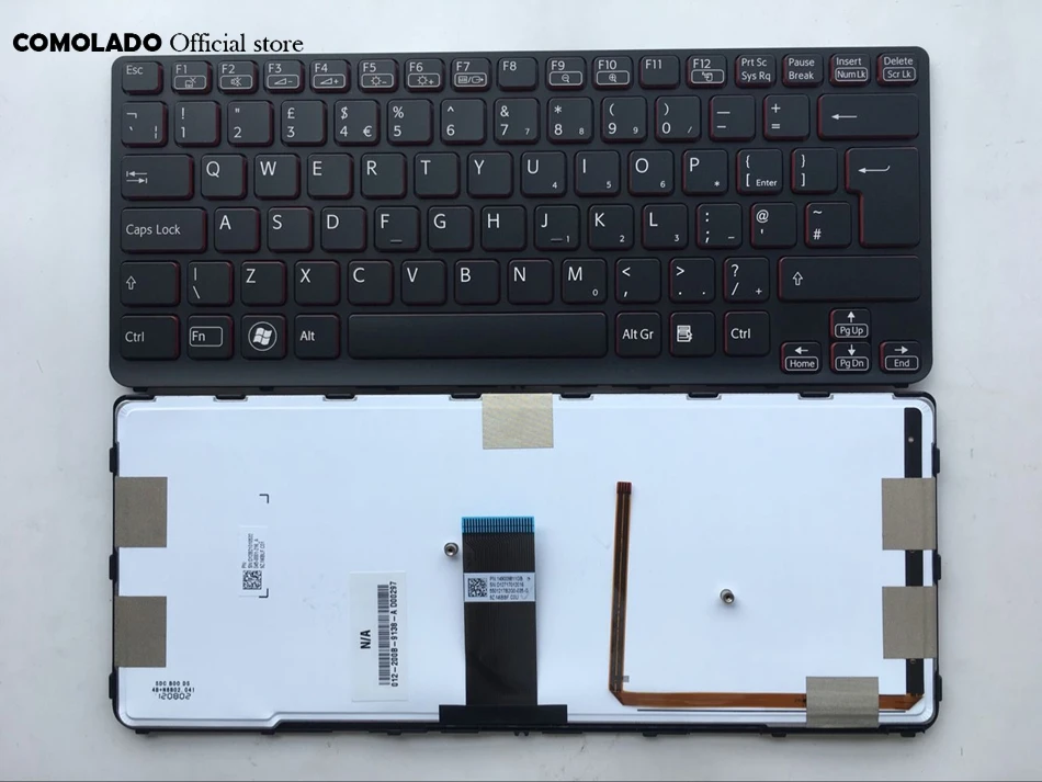 UK keyboard For Sony Vaio SVE 14 SVE14 SVS14 SVE14A backlit with black frame Laptop Keyboard UK layout (2)