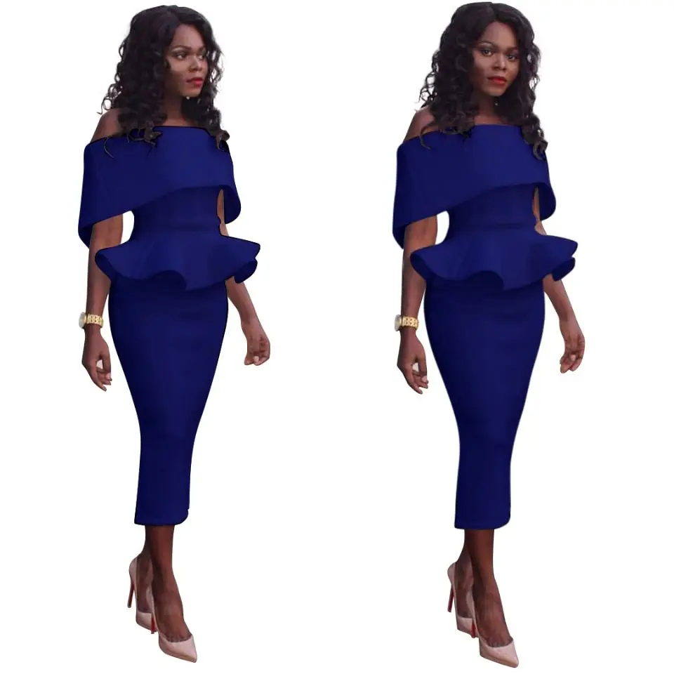 2017 Spring Slash Neck Ruffles Women Off-shoulder Bodycon Dress Womens Sexy Fashion work Dresses Party Night Club Dress (1)