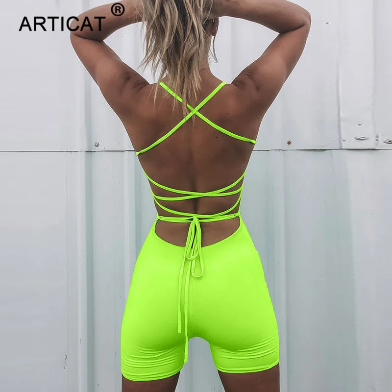 neon lime playsuit