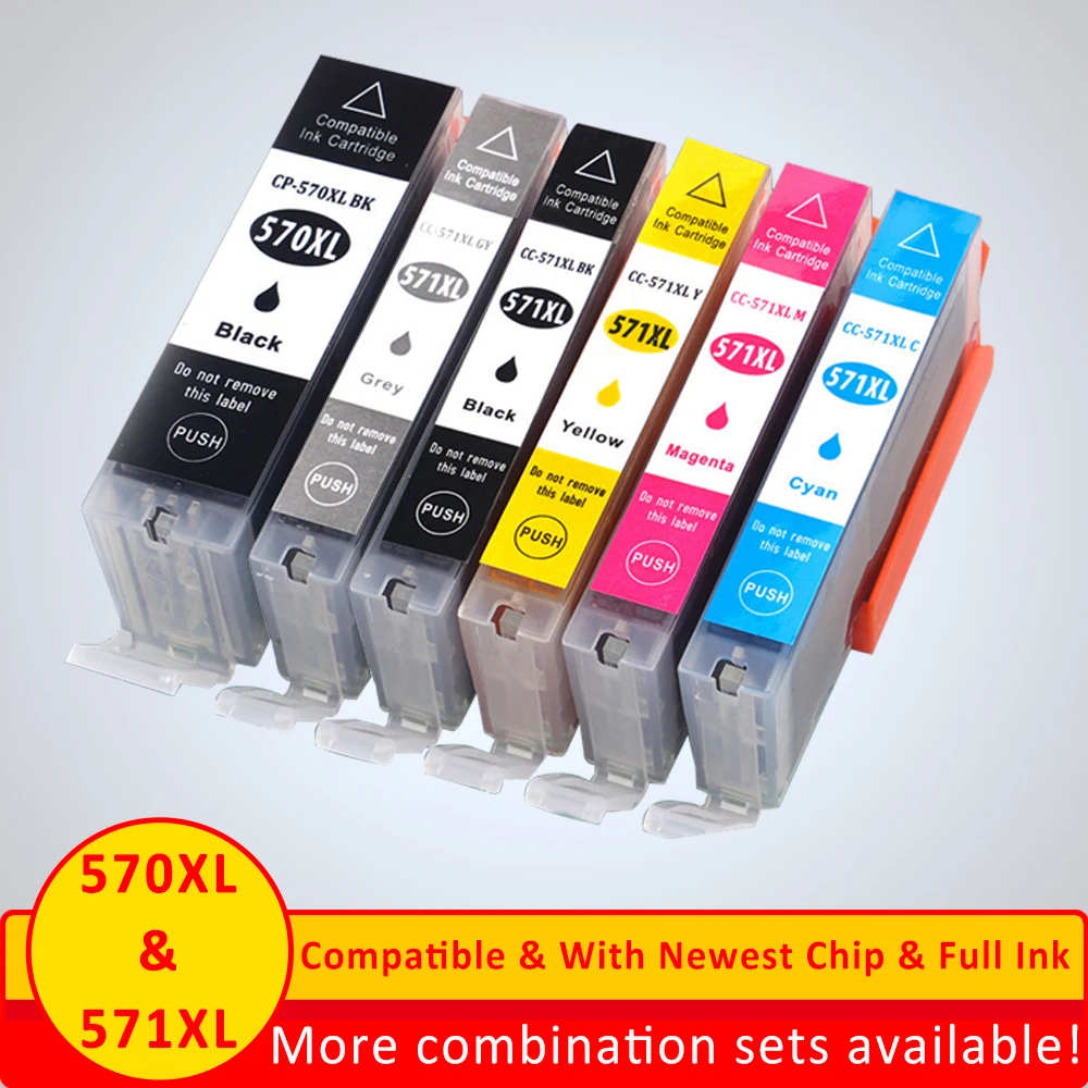 

XiangYu 570 PGI-570 CLI-571 compatible ink cartridge 570 For canon MG5750 MG5751 MG5752 MG6850 MG6851 MG6852 TS6050 TS5050 5051