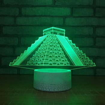 

The palace3D Illusion Lamp 7 Color Change Touch Switch LED Night Light Acrylic Desk lamp Atmosphere Lamp Novelty Lighting