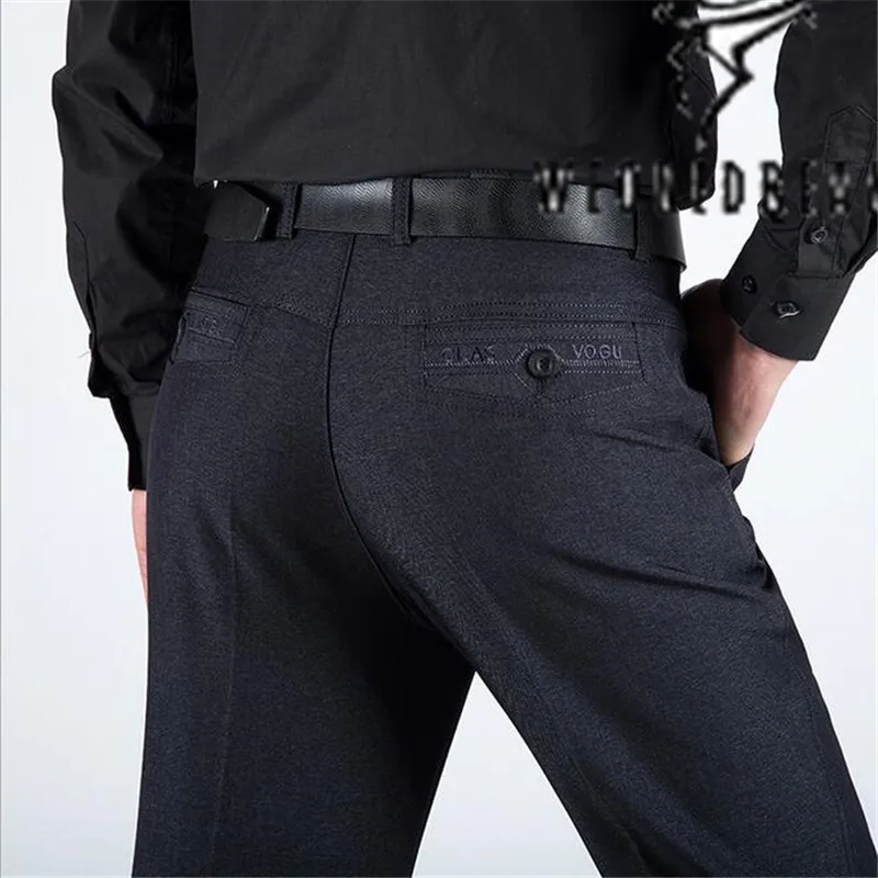 2018 men's casual suits pants long for male flexible loose dress pants
