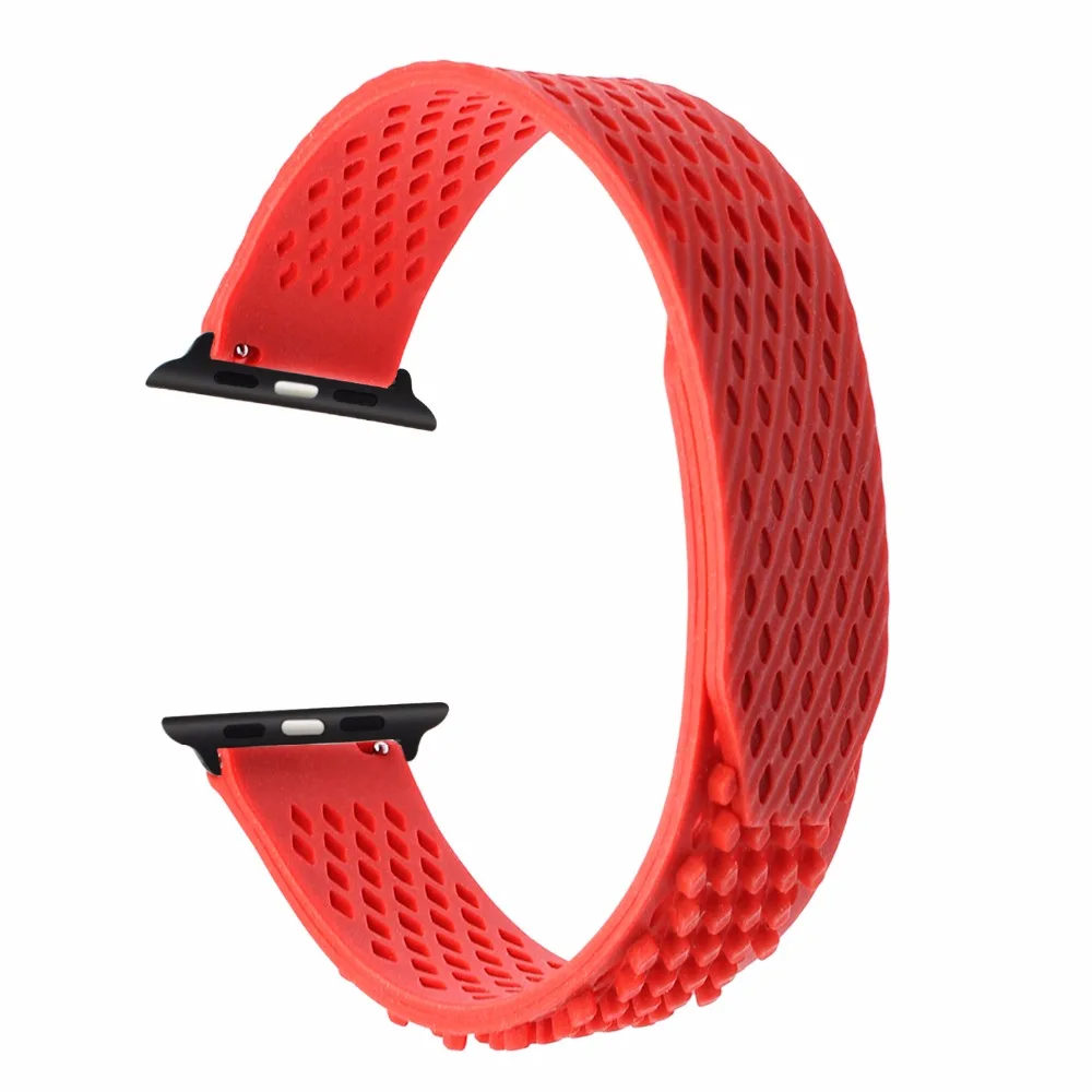 Силиконовый ремешок для часов + адаптеры iWatch Apple Watch Sport Edition 38 мм 42 на запястье