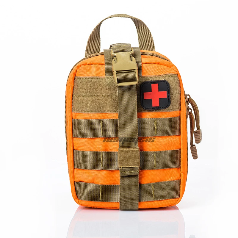 Tactics First Aid Kit Emergency Survival Tactical Molle Medical Pouch Utility Car Airsoft Hunting Medical Quick Pack - Цвет: orange