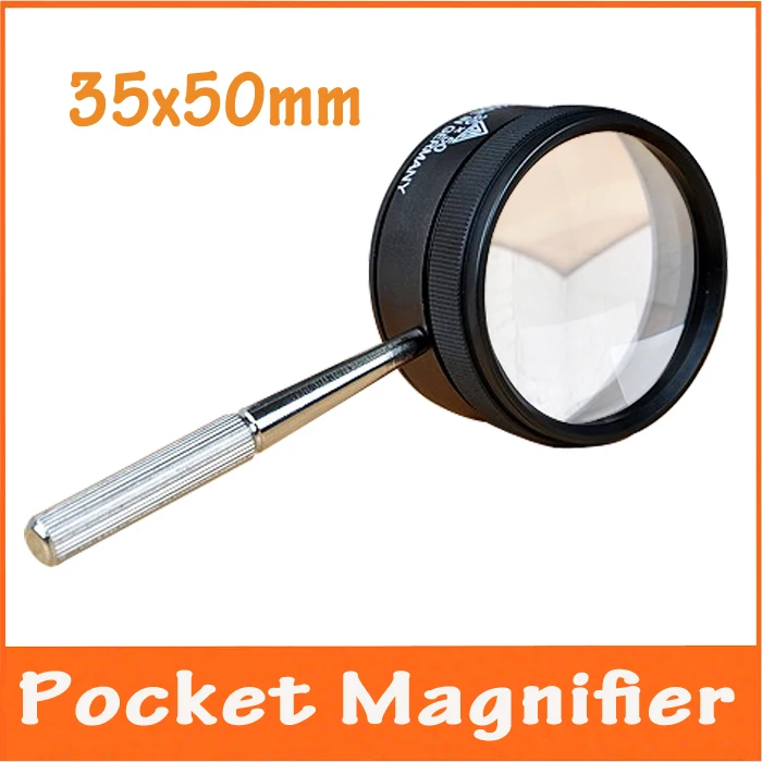 35X50mm Metal Pocket Handheld Magnifier for Reading Glasses Jewelry