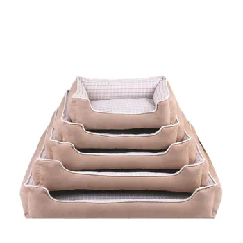 

High Quality 4 Size Plaid Pet Dog Kennel Beds Winter Warm Large Dog Bed House Detachable Wash Puppy Cushion Mat For Large Dog